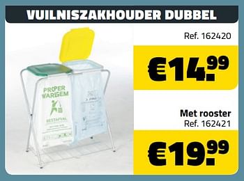 Promoties Vuilniszakhouder dubbel - Huismerk - Bouwcenter Frans Vlaeminck - Geldig van 05/09/2018 tot 30/09/2018 bij Bouwcenter Frans Vlaeminck