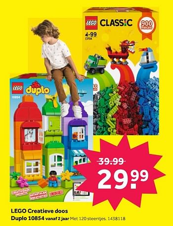 Promoties Lego creatieve doos duplo 10854 - Lego - Geldig van 03/09/2018 tot 23/09/2018 bij Intertoys