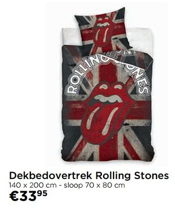 Promoties Dekbedovertrek rolling stones - Huismerk - Molecule - Geldig van 30/08/2018 tot 26/09/2018 bij Molecule