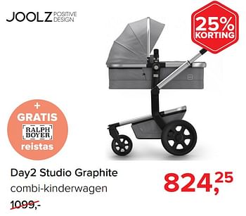 Promoties Day2 studio graphite combi-kinderwagen - Joolz - Geldig van 01/09/2018 tot 01/10/2018 bij Baby-Dump
