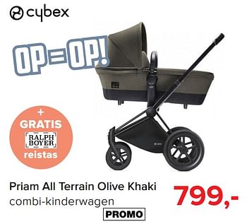Promoties Priam all terrain olive khaki combi-kinderwagen - Cybex - Geldig van 01/09/2018 tot 01/10/2018 bij Baby-Dump