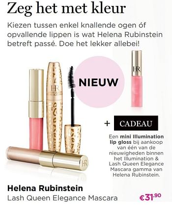Promoties Helena rubinstein lash queen elegance mascara - Helena Rubinstein - Geldig van 03/09/2018 tot 30/09/2018 bij ICI PARIS XL