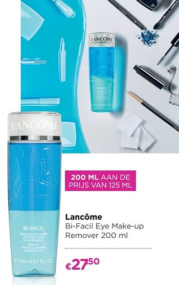 Promoties Lancôme bi-facil eye make-up remover - Lancome - Geldig van 03/09/2018 tot 30/09/2018 bij ICI PARIS XL