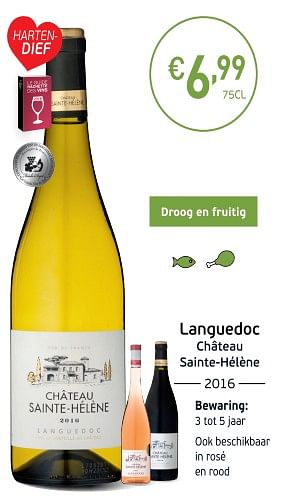 Promoties Languedoc château sainte-hélène - Witte wijnen - Geldig van 04/09/2018 tot 23/09/2018 bij Intermarche