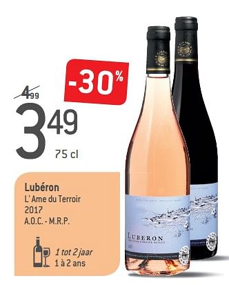 Promoties Lubéron l` ame du terroir 2017 a.o.c. - m.r.p. - Rosé wijnen - Geldig van 05/09/2018 tot 02/10/2018 bij Match