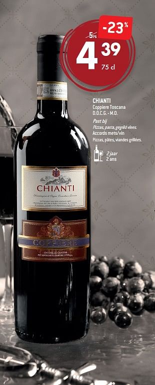 Promoties Chianti coppiere toscana - Rode wijnen - Geldig van 05/09/2018 tot 02/10/2018 bij Match