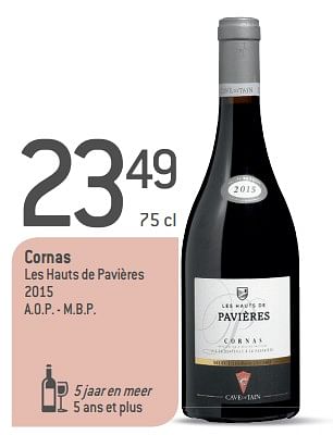 Promoties Cornas les hauts de pavières 2015 - Rode wijnen - Geldig van 05/09/2018 tot 02/10/2018 bij Match