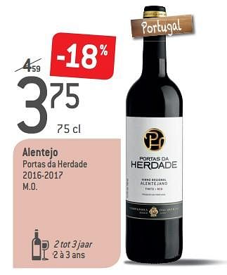Promoties Alentejo portas da herdade 2016-2017 - Rode wijnen - Geldig van 05/09/2018 tot 02/10/2018 bij Match