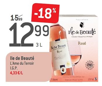 Promotions Ile de beauté l`ame du terroir i.g.p. - Vins rosé - Valide de 05/09/2018 à 02/10/2018 chez Match