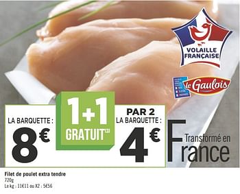 Promotions Filet de poulet extra tendre - Produit Maison - Géant Casino - Valide de 04/09/2018 à 18/09/2018 chez Géant Casino