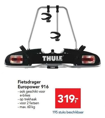 Promoties Fietsdrager europower 916 - Thule - Geldig van 12/09/2018 tot 25/09/2018 bij Makro