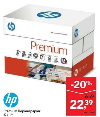 Promoties Premium kopieerpapier - HP - Geldig van 12/09/2018 tot 25/09/2018 bij Makro