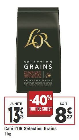 Promotions Café l`or sélection grains - Douwe Egberts - Valide de 04/09/2018 à 18/09/2018 chez Géant Casino