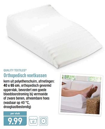 hebben zich vergist Steen Eigen Quality Textiles Orthopedisch voetkussen - Promotie bij Aldi