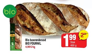 Promoties Bio boerenbrood bio fournil - BIOFOURNIL - Geldig van 11/09/2018 tot 18/09/2018 bij Smatch