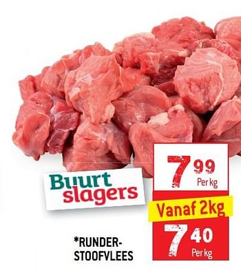Promotions Runderstoofvlees - Huismerk - Buurtslagers - Valide de 11/09/2018 à 18/09/2018 chez Smatch