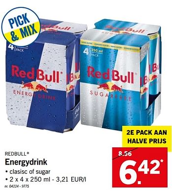 Promoties Energy drink - Red Bull - Geldig van 17/09/2018 tot 22/09/2018 bij Lidl