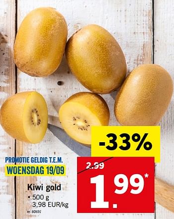 Promoties Kiwi gold - Huismerk - Lidl - Geldig van 17/09/2018 tot 22/09/2018 bij Lidl