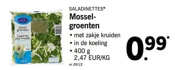 Promotions Mosselgroenten - Saladinettes - Valide de 17/09/2018 à 22/09/2018 chez Lidl