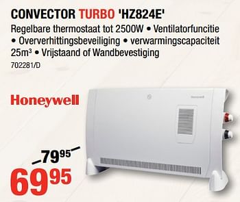 Promoties Honeywell convector turbo hz824e - Honeywell - Geldig van 06/09/2018 tot 23/09/2018 bij HandyHome