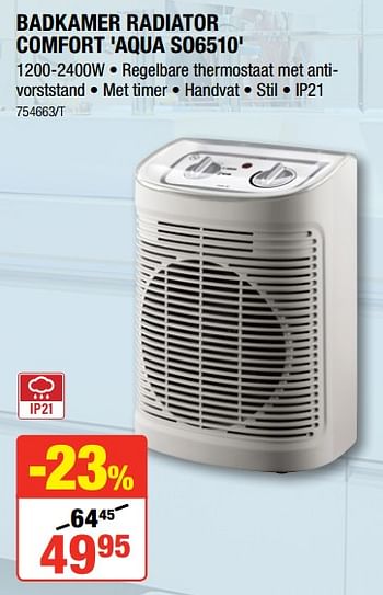 Promoties Rowenta badkamer radiator comfort aqua so6510 - Rowenta - Geldig van 06/09/2018 tot 23/09/2018 bij HandyHome