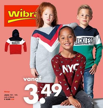 Promoties Meisje jeans - Huismerk - Wibra - Geldig van 10/09/2018 tot 22/09/2018 bij Wibra