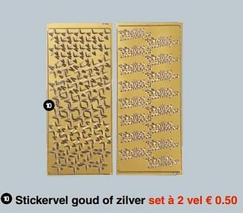 Promotions Stickervel goud of zilver - Produit maison - Wibra - Valide de 10/09/2018 à 22/09/2018 chez Wibra