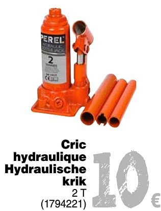 Promoties Cric hydraulique hydraulische krik - Perel - Geldig van 11/09/2018 tot 24/09/2018 bij Cora