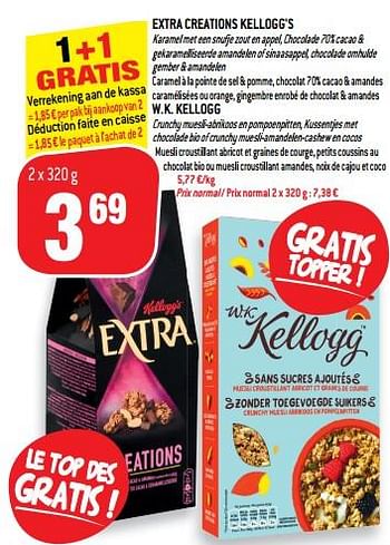 Promoties Extra creations kellogg`s - Kellogg's - Geldig van 11/09/2018 tot 18/09/2018 bij Match