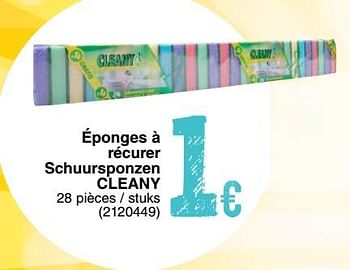 Promotions Eponge à récurer - schuurspons cleany - Cleany - Valide de 11/09/2018 à 24/09/2018 chez Cora