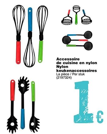 Promotions Accessoire de cuisine en nylon nylon keukenaccessoires - Produit maison - Cora - Valide de 11/09/2018 à 24/09/2018 chez Cora