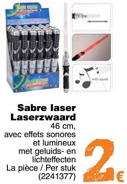 Promoties Sabre laser laserzwaard - Huismerk - Cora - Geldig van 11/09/2018 tot 24/09/2018 bij Cora
