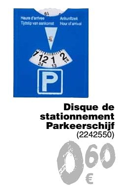 Promotions Disque de stationnement parkeerschijf - Produit maison - Cora - Valide de 11/09/2018 à 24/09/2018 chez Cora