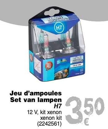 Promotions Jeu d`ampoules set van lampen h7 - H7 - Valide de 11/09/2018 à 24/09/2018 chez Cora