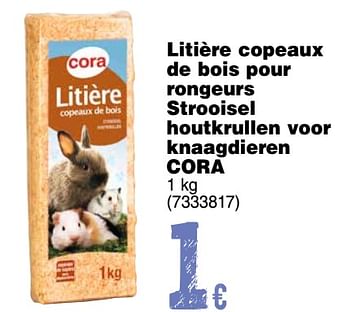 Promoties Litière copeaux de bois pour rongeurs houtkrullen voor knaagdieren cora - Huismerk - Cora - Geldig van 11/09/2018 tot 24/09/2018 bij Cora