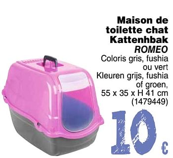Promotions Maison de toilette chat - kattenhbak romeo - Romeo - Valide de 11/09/2018 à 24/09/2018 chez Cora