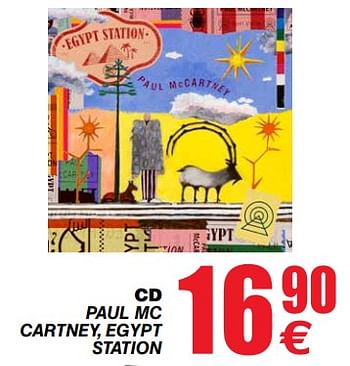 Promoties Cd paul mc cartney, egypt station - Huismerk - Cora - Geldig van 11/09/2018 tot 24/09/2018 bij Cora