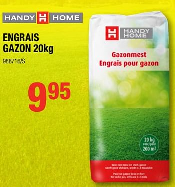 Promoties Engrais gazon - Huismerk - HandyHome - Geldig van 06/09/2018 tot 23/09/2018 bij HandyHome