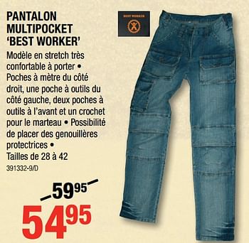 Promotions Pantalon multipocket `best worker` - Best Worker - Valide de 06/09/2018 à 23/09/2018 chez HandyHome