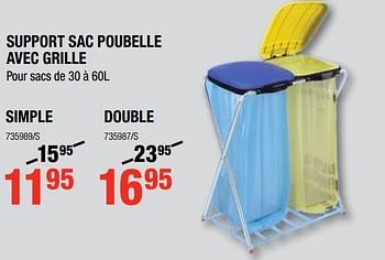 Promotions Support sac poubelle avec grille - Produit Maison - HandyHome - Valide de 06/09/2018 à 23/09/2018 chez HandyHome