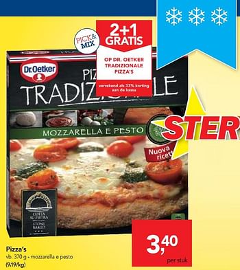 Promoties Pizza`s mozzarella e pesto - Dr. Oetker - Geldig van 12/09/2018 tot 25/09/2018 bij Makro