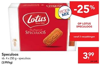 Promoties Speculoos - Lotus Bakeries - Geldig van 12/09/2018 tot 25/09/2018 bij Makro