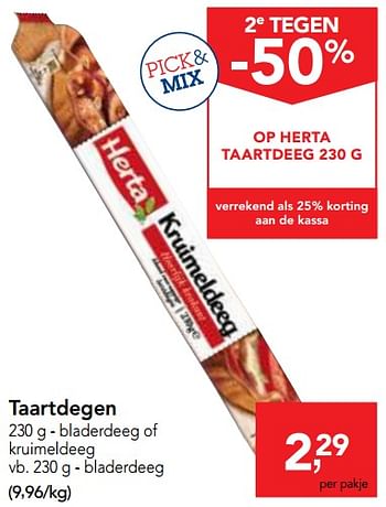 Promoties Taartdegen - Herta - Geldig van 12/09/2018 tot 25/09/2018 bij Makro