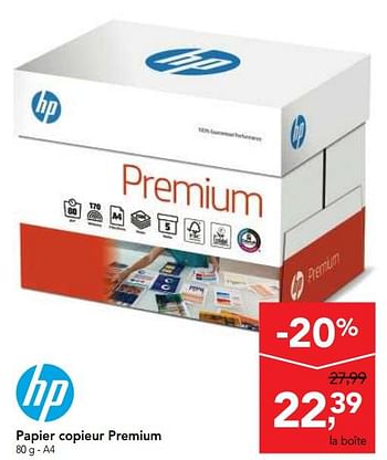 Promoties Papier copieur premium - HP - Geldig van 12/09/2018 tot 25/09/2018 bij Makro