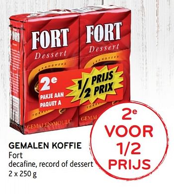 Promoties Gemalen koffie 2de voor de 1-2 prijs - Fort - Geldig van 12/09/2018 tot 25/09/2018 bij Alvo