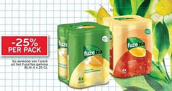 Promoties -25% per pack - FuzeTea - Geldig van 12/09/2018 tot 25/09/2018 bij Alvo