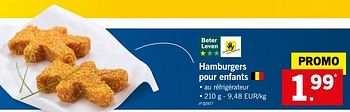 Promotions Hamburgers pour enfants - Produit maison - Lidl - Valide de 17/09/2018 à 22/09/2018 chez Lidl