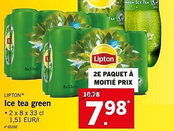 Promoties Ice tea green - Lipton - Geldig van 17/09/2018 tot 22/09/2018 bij Lidl