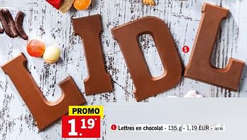 Promotions Lettres en chocolat - Favorina - Valide de 17/09/2018 à 22/09/2018 chez Lidl