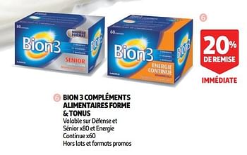 Promotions Bion 3 compléments alimentaires forme + tonus - Bion3 - Valide de 04/09/2018 à 22/09/2018 chez Auchan Ronq